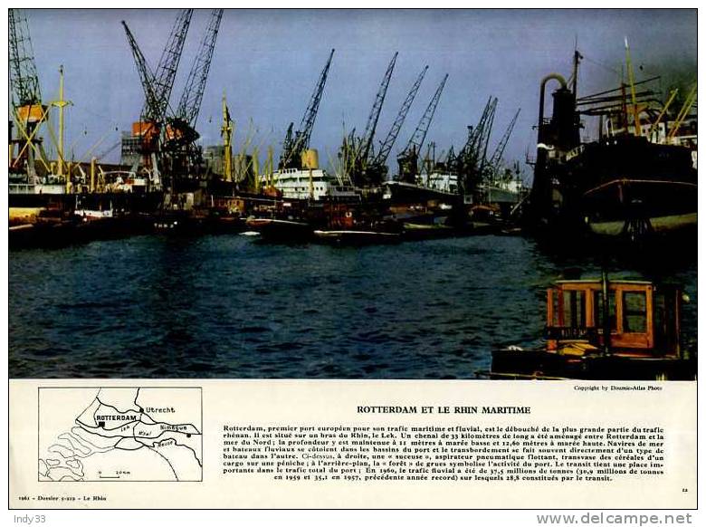 - ROTTERDAM ET LE RHIN MARITIME .  LA DOCUMENTATION PHOTOGRAPHIQUE  1960 - Sonstige & Ohne Zuordnung