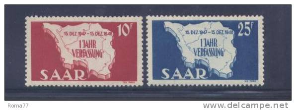 PA298 - SARRE , Costituzione Serie 248/249  *** - Unused Stamps