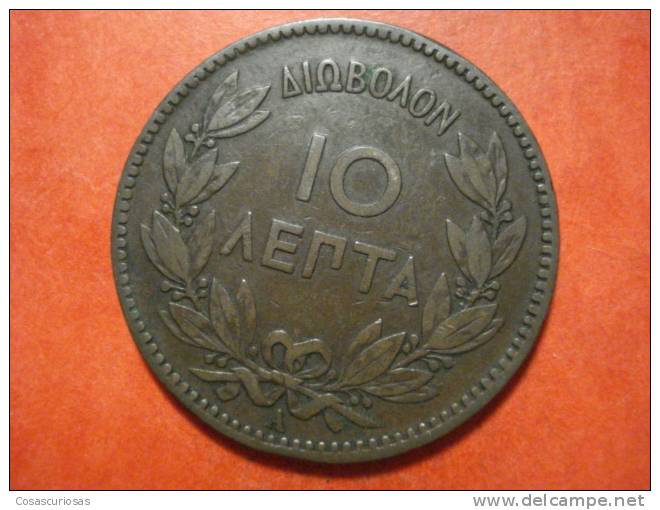 3497  GREECE GRECIA HELLAS   10 LEPTA       AÑO / YEAR  1882    VF - Griechenland