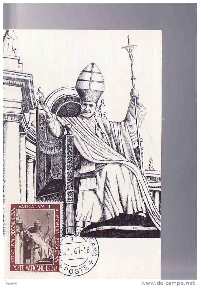 VATICAN CARTE MAXIMUM NUM.YVERT  462 PAUL VI - Maximumkarten (MC)