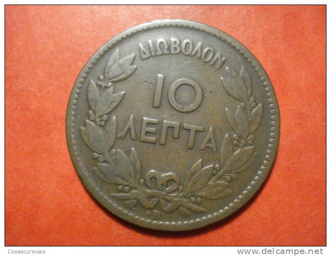 3617  GREECE GRECIA HELLAS   10 LEPTA       AÑO / YEAR  1869    VF- - Grèce