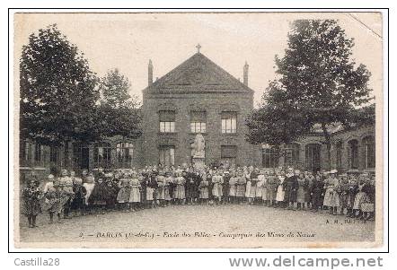 Cpa BARLIN - école Des Filles, Compagnie Des Mines De NOEUX - Barlin