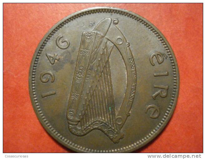 3631 EIRE IRELAND IRLANDA  ONE PENNY  GALLINA POULE ANIMAL       AÑO / YEAR  1946    XF+ - Ireland