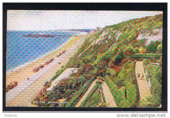 2 Early Postcards Bournemouth Dorset - Zig Zag Path & Gardens - Ref 239 - Bournemouth (ab 1972)