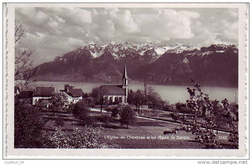 Chexbres En 1938 / Un Si Joli Village Avec Son église Et Sa Vue, Sans Immeuble ...1938 - Chexbres