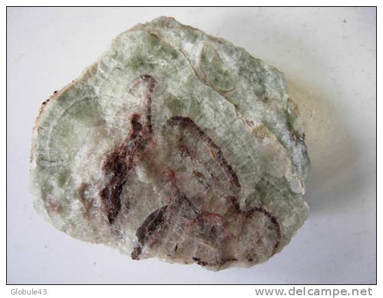 FLUORINE VERTE EN COCARDE 10 X 8,5 Cm LANTIGNIE 69 - Minerals