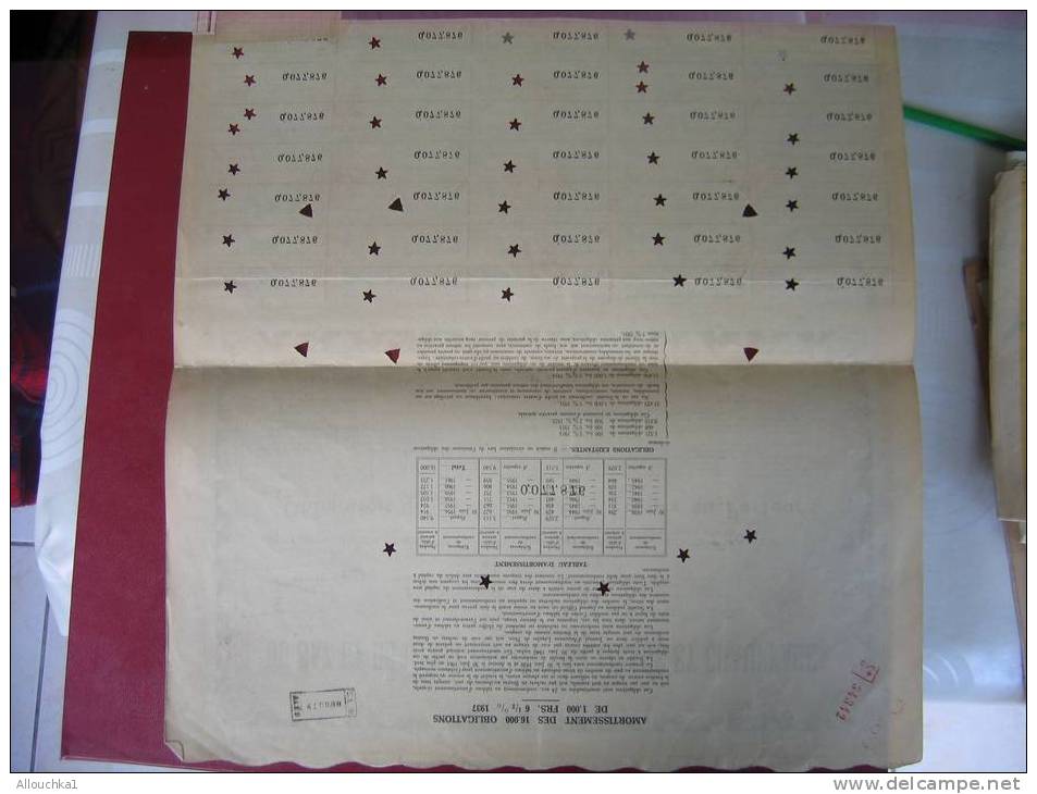 1937-NICE ALPES MARITIMES--:ACTION & TITRE-SCRIPOPHILIE-ELECTRICITE ET GAZ - ECLAIRAGE-CHAUFFAGE-PERFORE-PERFIN-POINCONS - Elettricità & Gas