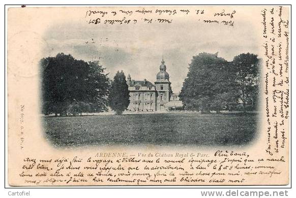 ARDENNE-VUE DU CHATEAU ROYAL ET PARC- KASTEEL - Houyet