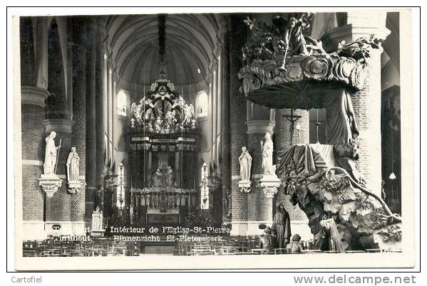 TURNHOUT-BINNENZICHT ST.PIETERSKERK-FOTOKAART - Turnhout