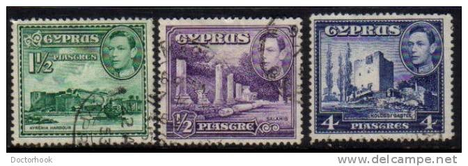 CYPRUS    Scott #  164-6  F-VF USED - Cyprus (...-1960)