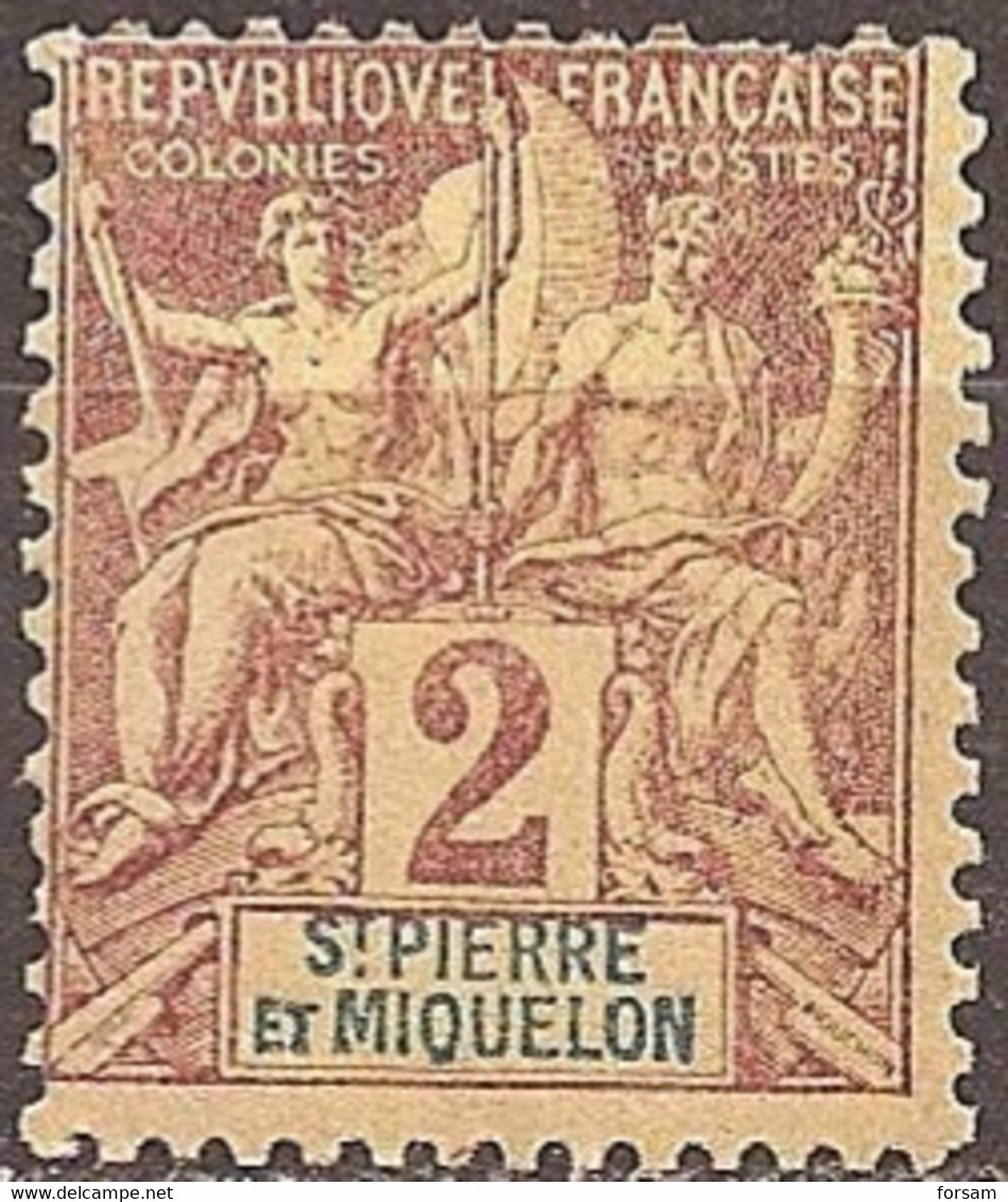 SAINT-PIERRE And MIQUELON..1892..Michel # 47...MLH. - Unused Stamps