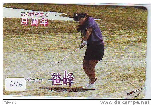 Télécarte Japon GOLF (646) * Sport Phonecard Telefonkarte Japan - Sport