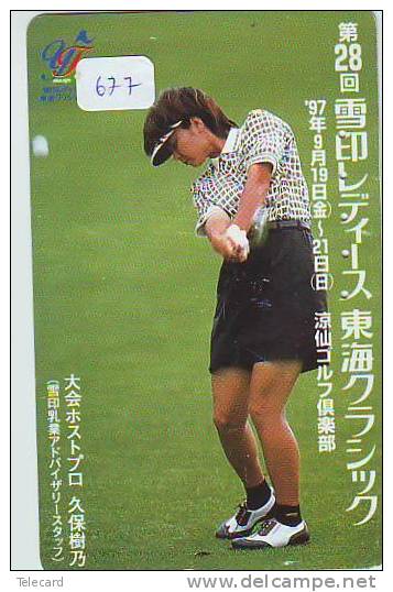 Télécarte Japon GOLF (677) * Sport Phonecard Telefonkarte Japan - Sport