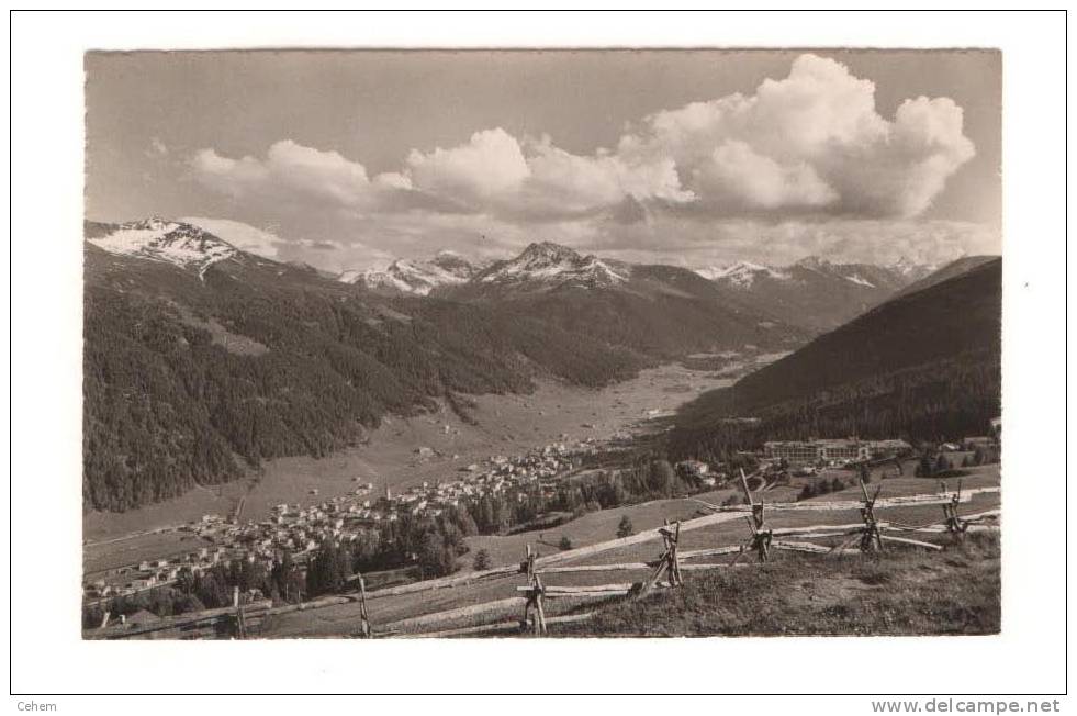 SUISSE GRISONS BLICK VON DER STRELA-ALP AUF SCHATZALP UND DAVOS - Davos