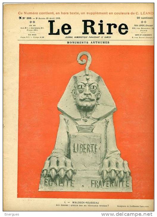 Le Rire, Waldeck,Rousseau, Laplagne,Nos Grands S´amusent, Delaw, Franços Coppée, Léandre - Autres & Non Classés