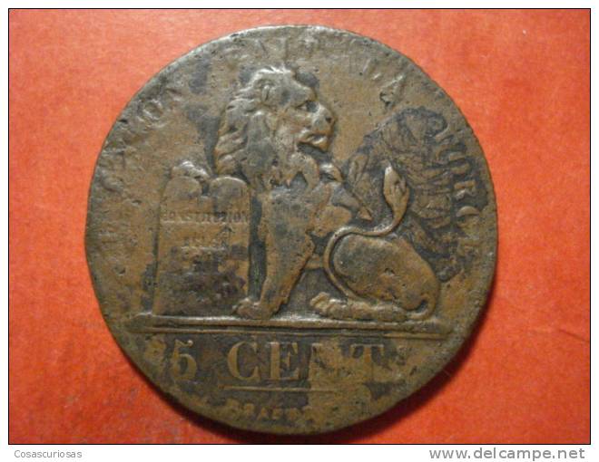 3659   BELGIQUE BELGIE BELGICA   5 CENTS        AÑO / YEAR   1833   F- - 5 Centimes