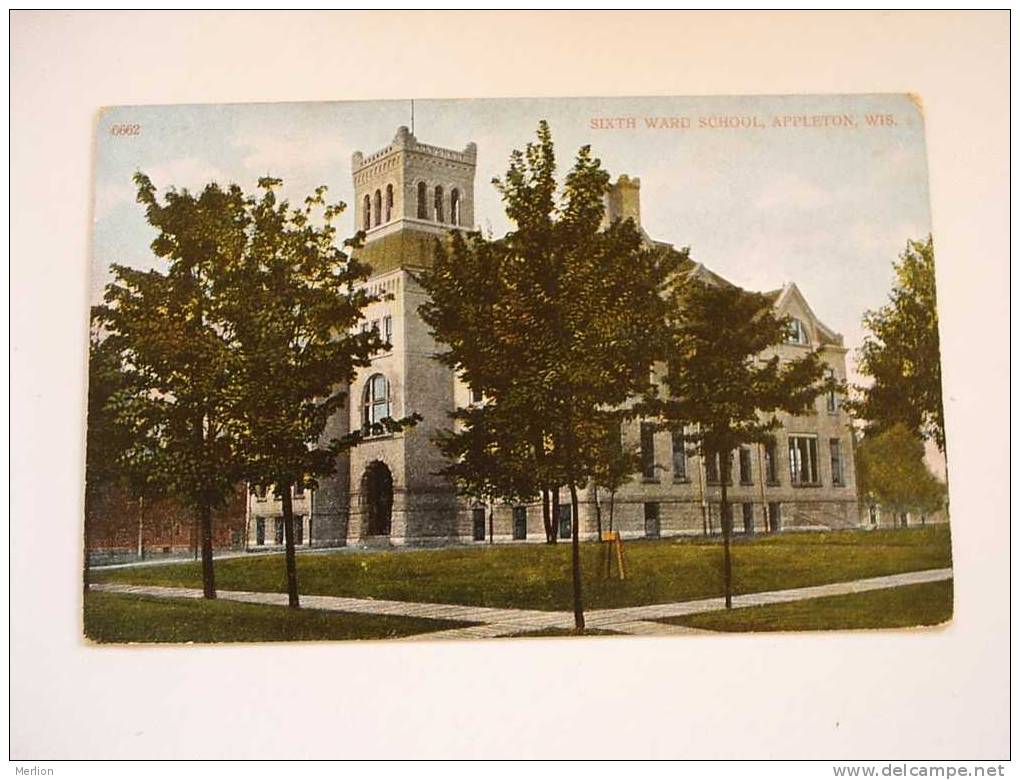 USA- Wisconsin - Appleton -Sixth Ward School  School   Cca 1907-    F  D37395 - Appleton