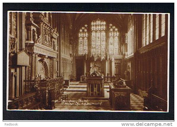 Real Photo Postcard Beauchamp Chapel St Mary's Church  Warwick Warwickshire - Ref 240 - Warwick