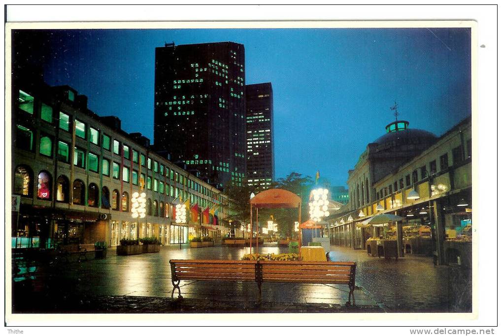 BOSTON The Newly Renovated Quincy Market At Twilight - Boston