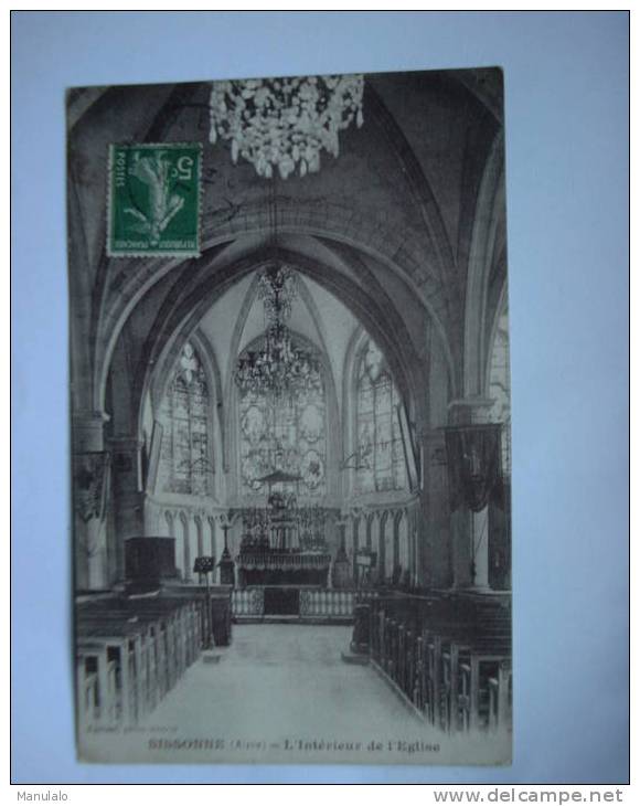 Carte Postale Ancienne Cpa Sissonne Aisne L´intérieur De L´eglise - Sissonne