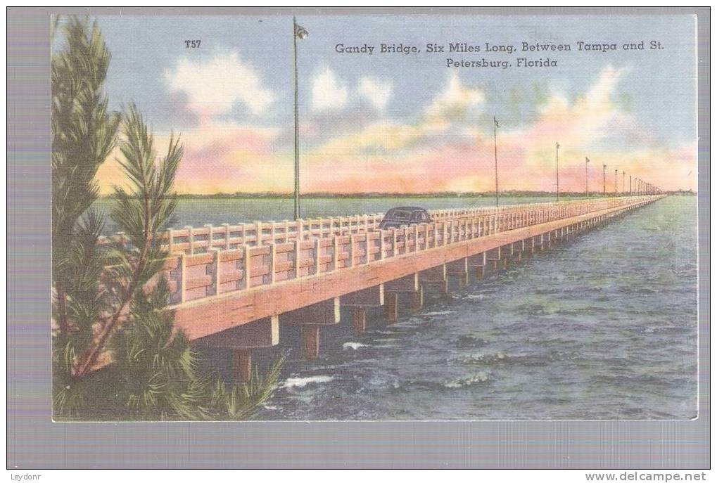 Gandy Bridge, Six Miles Long, Between Tampa And Saint Petersburg, Florida - Tampa