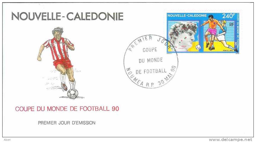 FDC 287 Nlle CALEDONIE - COUPE Du MONDE De FOOTBALL  1990 - POSTE 596 - FDC