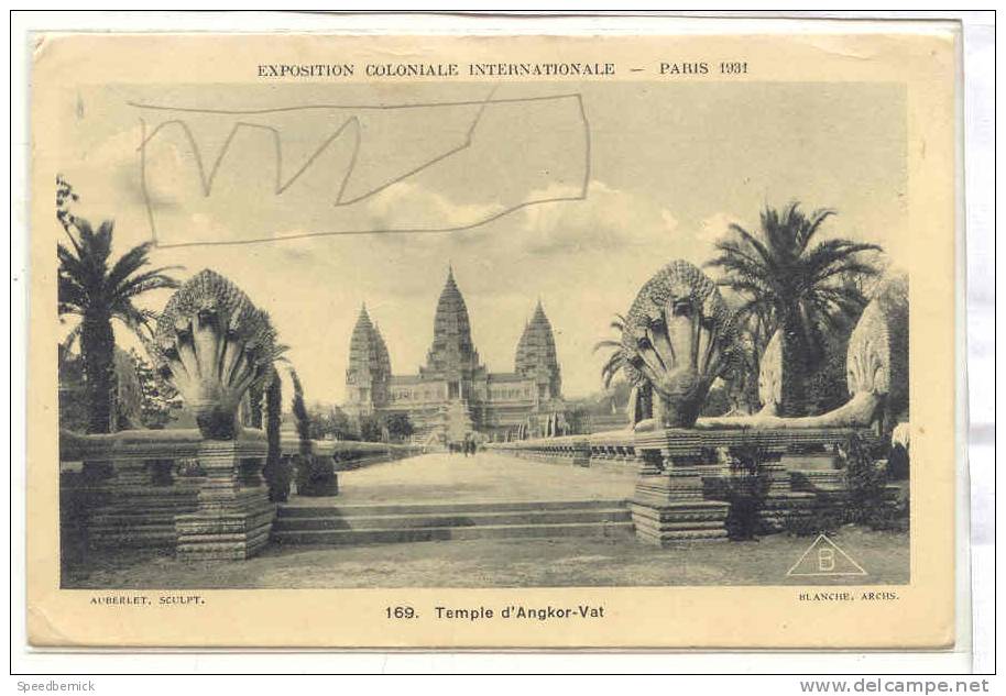 12663 Paris Exposition Coloniale Internationale 1931. Temple Angkor  Auberlet Blanche . B - Autres & Non Classés