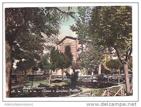 13401)cartolina Illustratoria   Poggio Moiano - Chiesa E Giardini Pubblici - Rieti