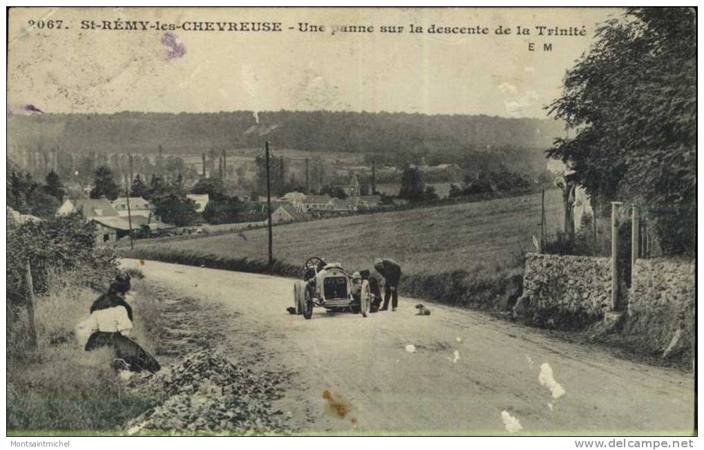 Saint-Remy-lés-Chevreuse. Yvelynes 78. Une Panne Sur La Descente De Le Trinité. - St.-Rémy-lès-Chevreuse
