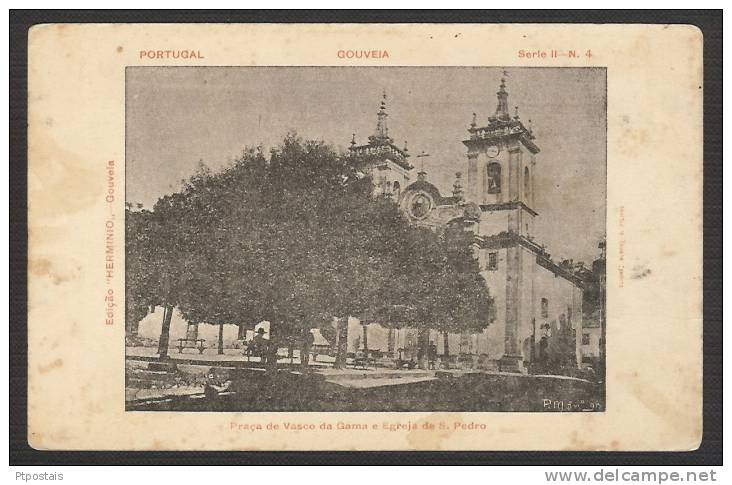 GOUVEIA (Portugal) - Praça Vasco Da Gama E Egreja De S. Pedro - Guarda