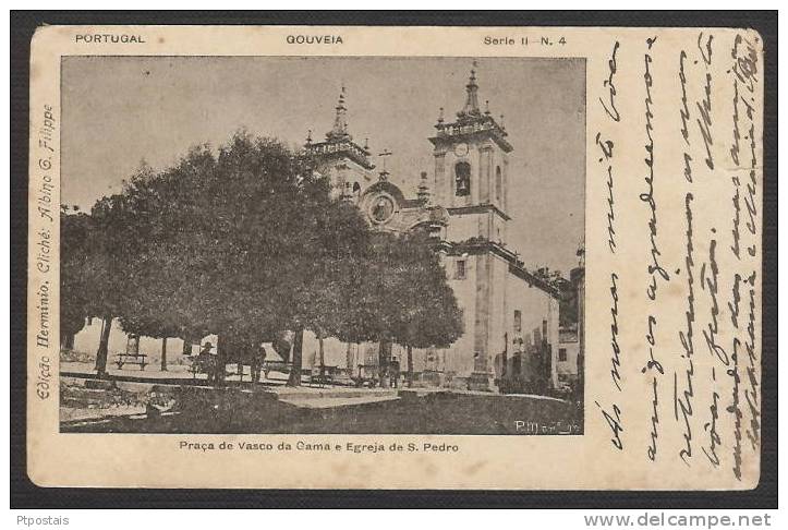 GOUVEIA (Portugal) - Praça Vasco Da Gama E Egreja De S. Pedro - Guarda