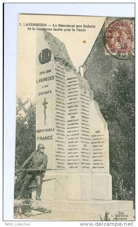 LANDRECIES - Le Monument Aux Enfants De La Commune..... - Landrecies