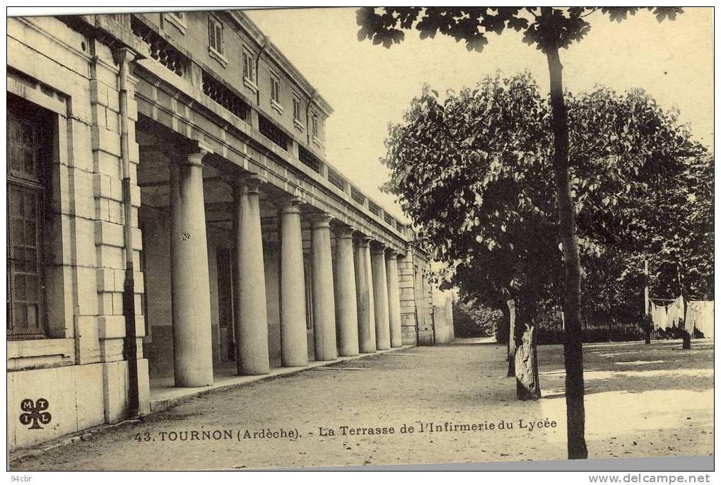 CPA (07)   TOURNON  La Terrasse De L Infirrmerie Du Lycée - Tournon