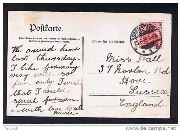 1905 Postcard Darmstadt Germany - Rheinstrasse Mit Schlosseingang "Ablosung Der Wache" - Ref 241 - Darmstadt