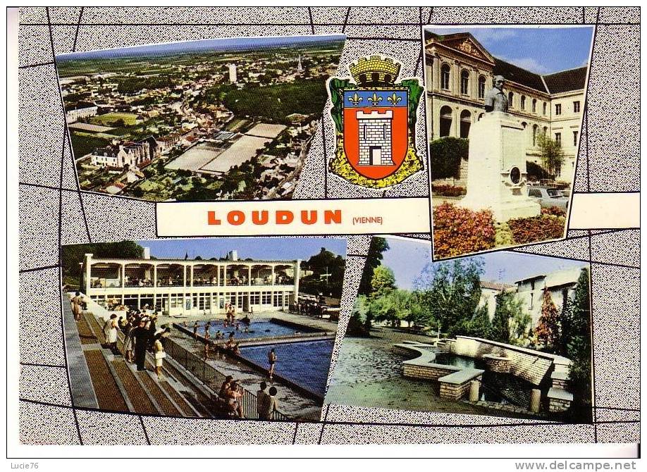 LOUDUN - 4 Vues Et Blason - Loudun