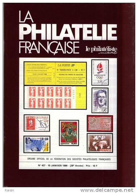 La Philatélie Française N°427 15 Janvier 1990 Organe Officiel TBE - Français (àpd. 1941)