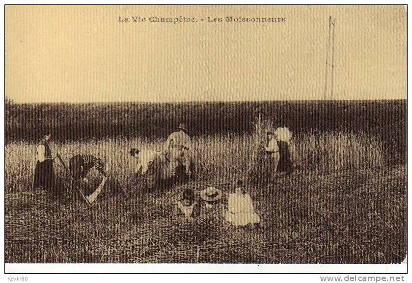 Agriculture La Vie Champêtre Les Moissonneurs (réédition) Cpa Animée - Landwirtschaftl. Anbau