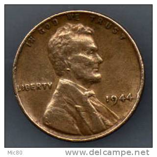 USA 1 Cent 1944 Ttb - 1909-1958: Lincoln, Wheat Ears Reverse