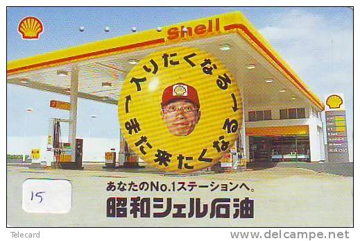 Télécarte Tank Station  SHELL - Coquillage Muschel - Japan Phonecard (15) - Petróleo