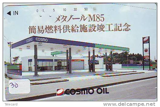 Telecarte Tank Station COSMO Japan Phonecard (30) - Erdöl
