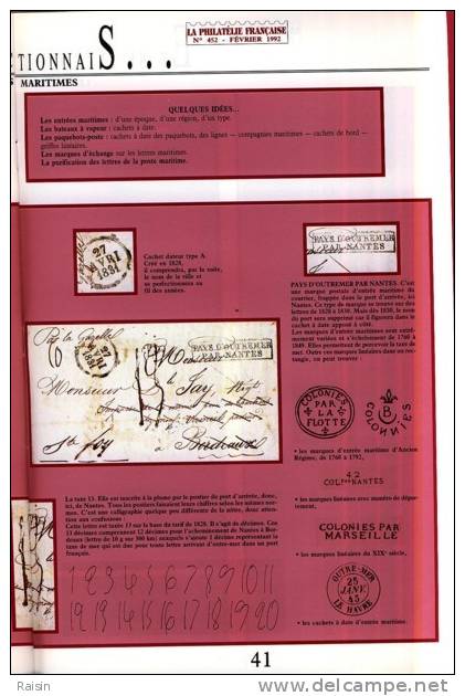 La Philatélie Française N°452 Fev. 1992  Organe Officiel TBE