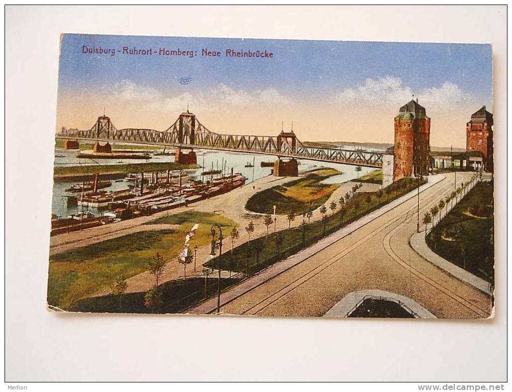 DUISBURG -Ruhroth -Homberg - Neue Rheinbrücke -  Cca 1910  VF   D37657 - Duisburg