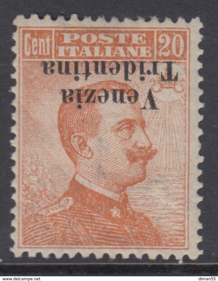 ITALIA - TRENTINO - Sass N.23aa - Cv 450 Euro  -  SOPRASTAMPA CAPOVOLTA - INVERTED OVERPRINT -  LINGUELLATO - MH* - Trentino