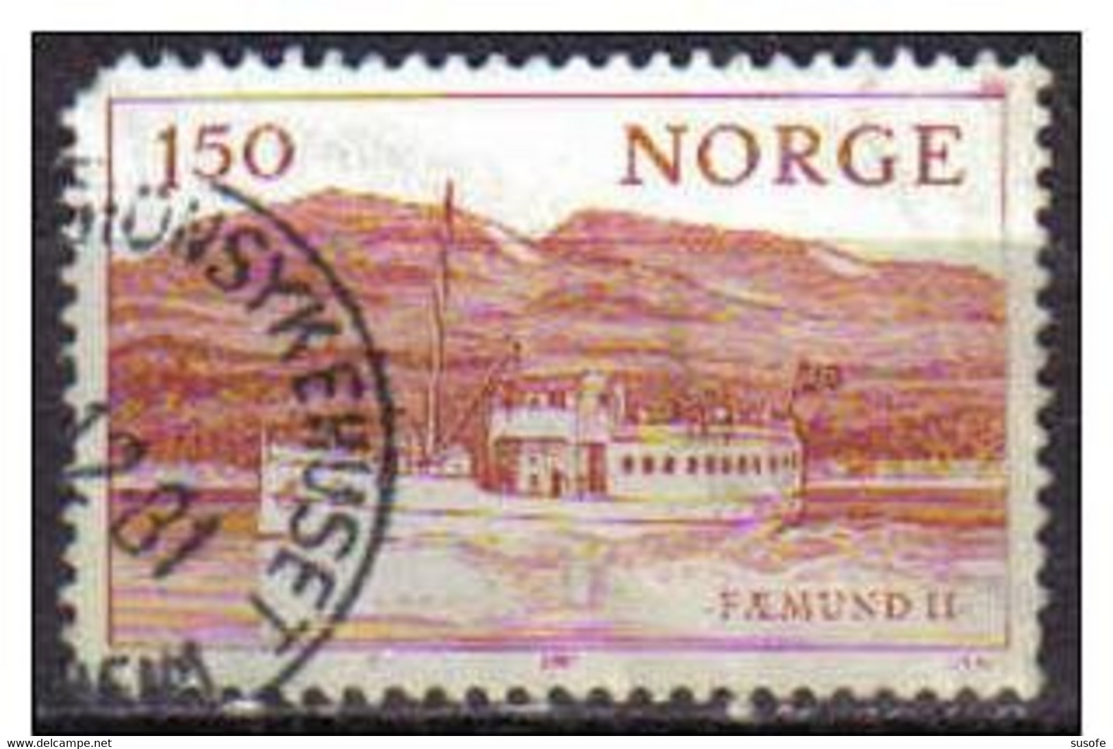 Noruega 1981 Scott 788 Sello º Paisaje Barco Faemund II De 1905 En Lago Fermund Michel 843 Yvert 799 Norway Stamp Timbre - Oblitérés