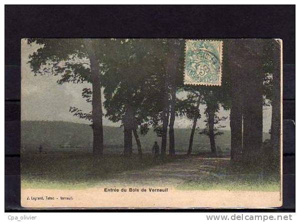 78 VERNEUIL SUR SEINE Bois, Entrée, Animée, Colorisée, Ed Legrand, 190? - Verneuil Sur Seine