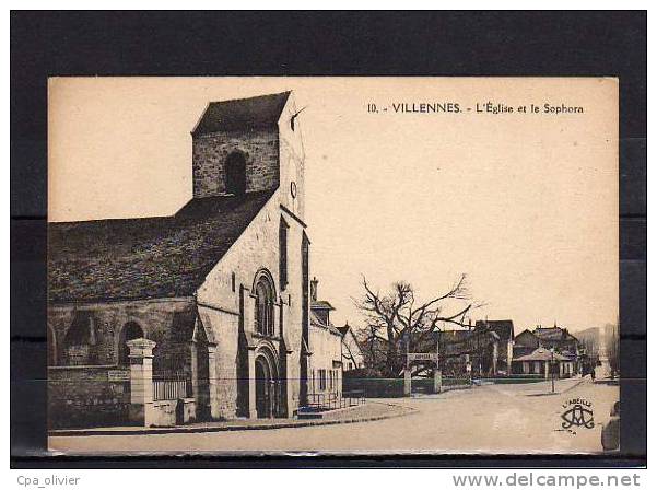 78 VILLENNES SUR SEINE Eglise, Sophora, Arbre, Ed Abeille 10, 192? - Villennes-sur-Seine