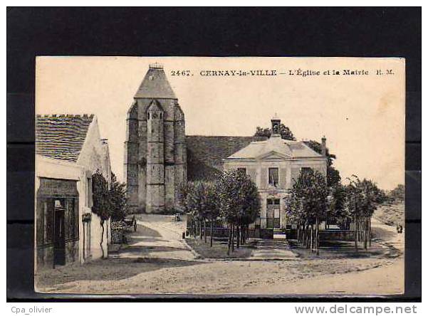 78 CERNAY LA VILLE Eglise, Mairie, Place, Ed EM Malcuit 2467, 192? - Cernay-la-Ville