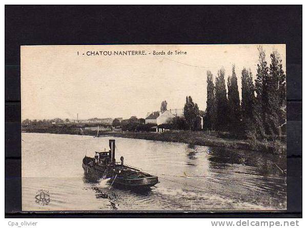 78 CHATOU NANTERRE Bords De Seine, Remorqueur Sambre, Ed Abeille 1, 192? - Chatou