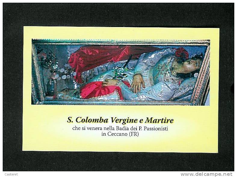 S. COLOMBA  -   IMAGES PIEUSES - HEILIGENBILDCHEN - Andachtsbild  - HOLY CARDS - Images Religieuses