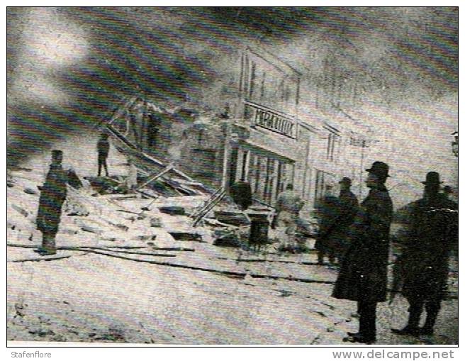 Pompiers INCENDIE DES GRANDS MAGASINS COHN DONNAY BRUXELLES EN 1906  BRAND BRANDWEER WINKEL - Artesanos